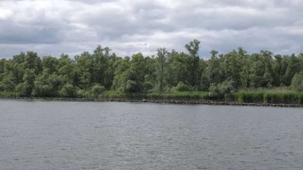 National Park Biesbosch in the Netherlands, sailing trough nature