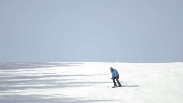 Tourists Relax at the Mountains Ski Resort