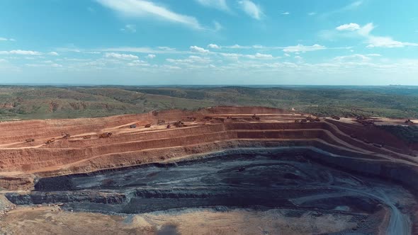 Natural Landscape Mining Site Drone View