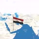 Yemen Map And Flag With Clouds - VideoHive Item for Sale