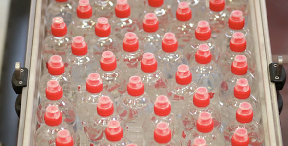 Water Bottles on Production Line