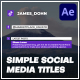 Simple Social Media Titles - VideoHive Item for Sale