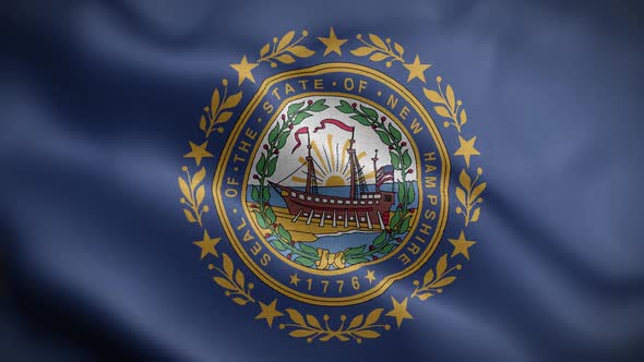 New Hampshire State Flag Front HD