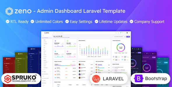 Zeno - Admin Dashboard Laravel Bootstrap Template