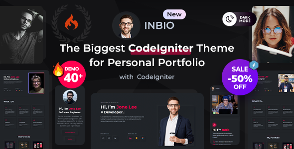 InBio - Personal Portfolio CodeIgniter Template