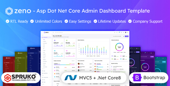 Zeno – Asp Dot Net Core Bootstrap Admin Dashboard Template – 0 Sold!