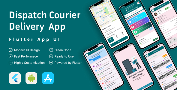 Dispatch Courier App | Flutter Template | Parcel Delivery