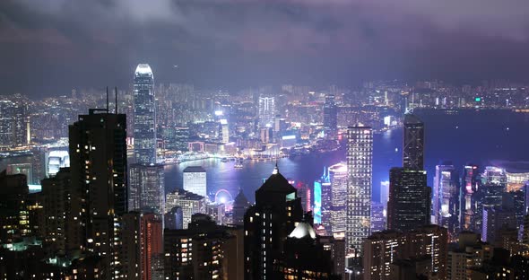 Hong Kong city at night