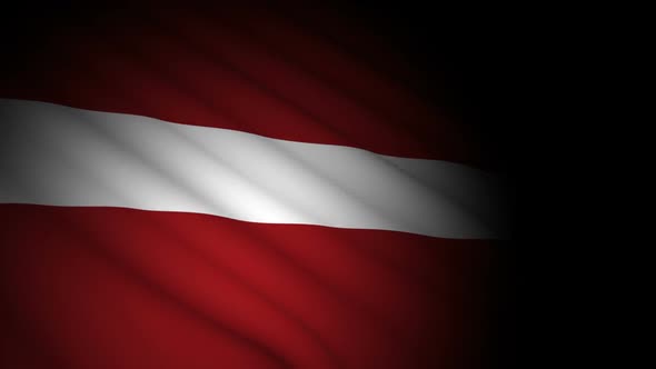 Latvia Flag Blowing in Wind