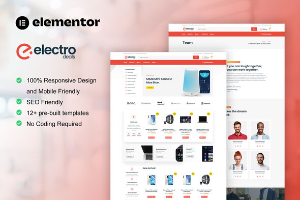 ElectroDeals - Woocommerce Electronic Store Elementor Template Kit