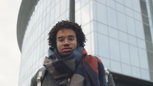 Portrait of Handsome Black Man Outdoors in City