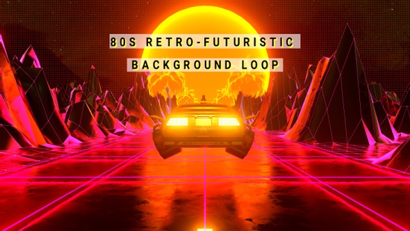 80s Retro Futuristic Background Loop