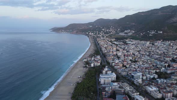 Alanya, Turkey - a Resort Town on the Seashore. Aerial View