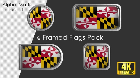 Maryland State Flag Framed