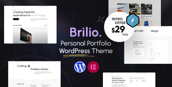 Brilio - Personal Portfolio WordPress Theme