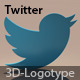 Twitter 3D Logotype - 3DOcean Item for Sale