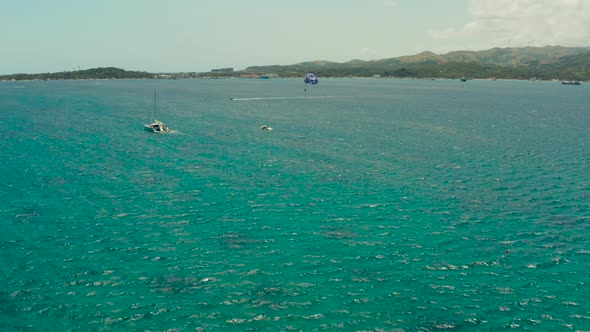 Parasailing on the Island of Boracay Philippines