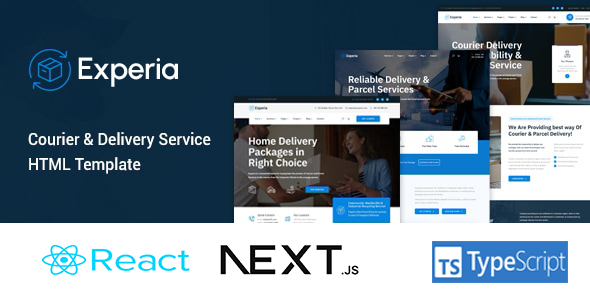 Experia | Courier & Delivery Service Next.js Template – 0 Sold!