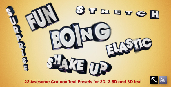 22 Awesome Cartoon Text Presets