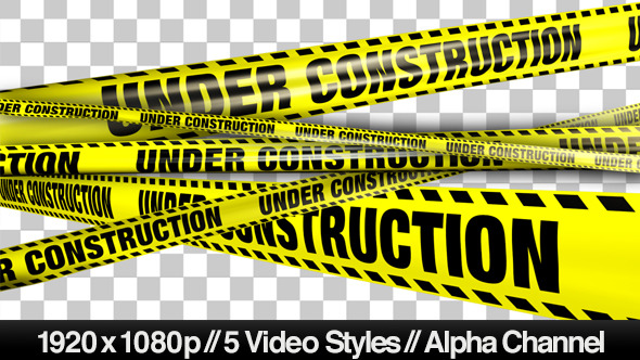 Yellow Under Construction Boundry Tape - 5 Videos