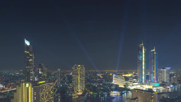 Chao Phraya River viewpoint, Bangkok, Thailand.