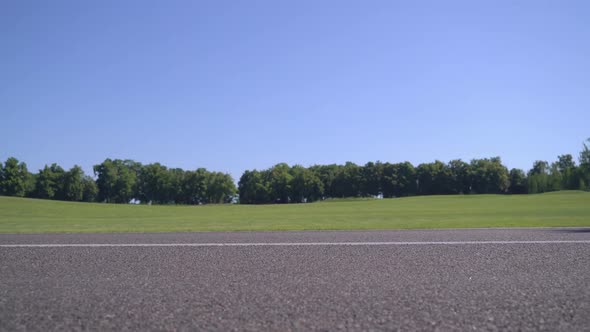 Man Enjoy Sunny Summer Day Active Leisure