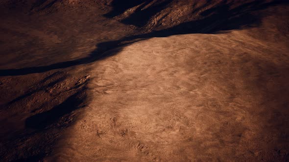 Fictional Mars Soil Aerial View of Martian Desert