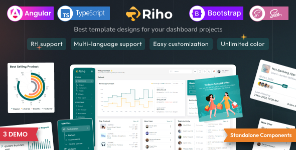 Riho – Angular 20 Admin Dashboard Template
