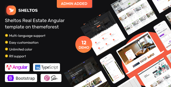 Sheltos - Real Estate Angular 20 Template