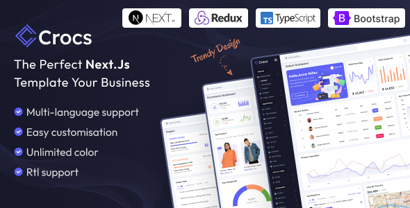 Crocs – React Nextjs Admin & Dashboard Template