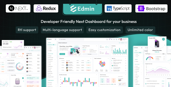 Edmin – React Nextjs Admin & Dashboard Template