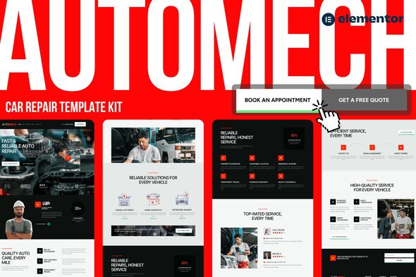 Automech – Auto Repair Service Elementor Template Kit – 0 Sold!