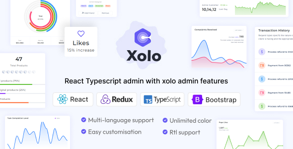 Xolo - React Responsive Admin Dashboard Template