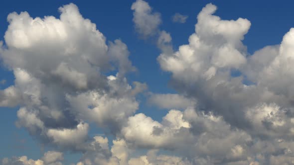 Puffy White Clouds Timelapse