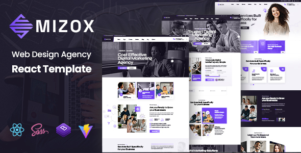 Mizox – Web Design Agency React Template – 0 Sold!