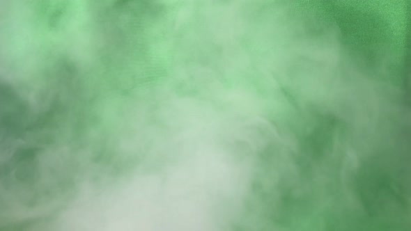 blowing steam with white smoke isolated on chroma key green screen  background,