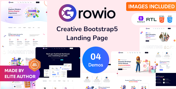 Growio – Landing Page Template – 0 Sold!