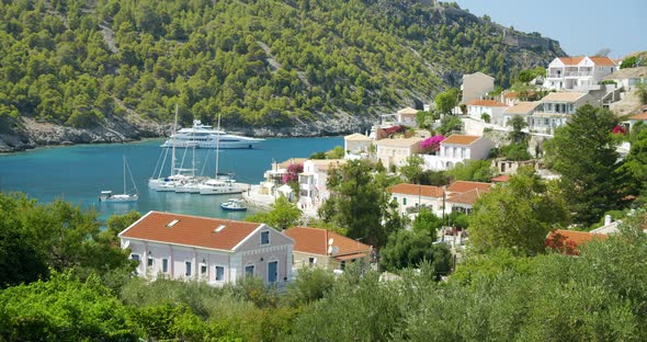 Beautiful Colorful Assos Village on Kefalonia Island