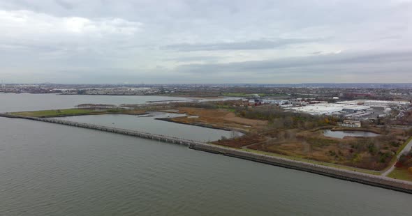 5k Aerial Video Liberty State Park New Jersey Usa