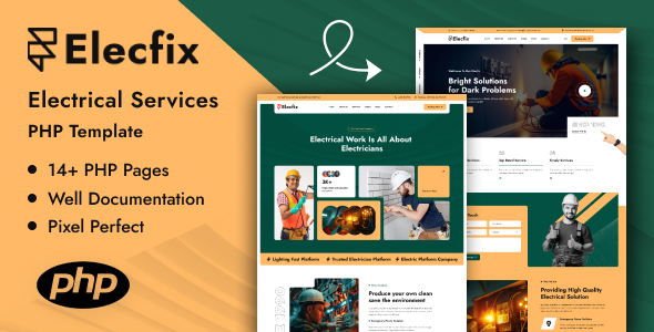 Elecfix – Electrical Services PHP Template – 0 Sold!