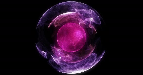 Abstract particle sphere, science background. alt