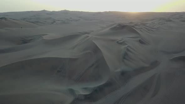 Aerial view of desert in Peru.