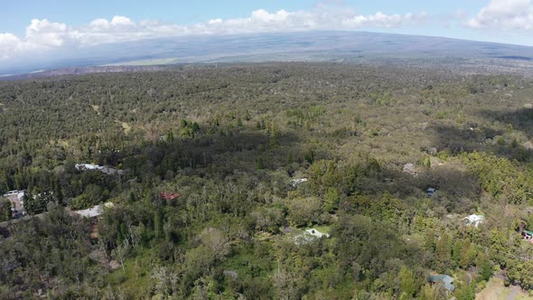 Aerial tilting up shot of the Mauna Loa volcano on the Big Island of Hawaii. 4K