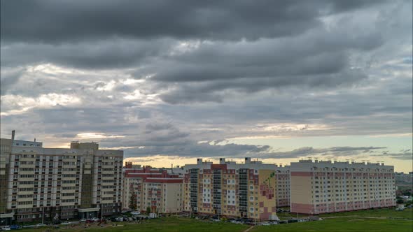 City Timelapse, Clouds Moving, Russia