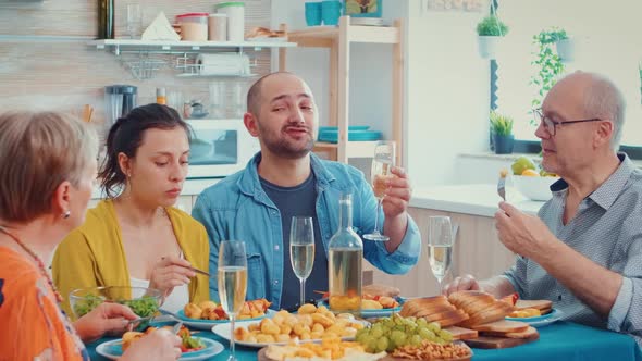 Family Enjoying the Dinner