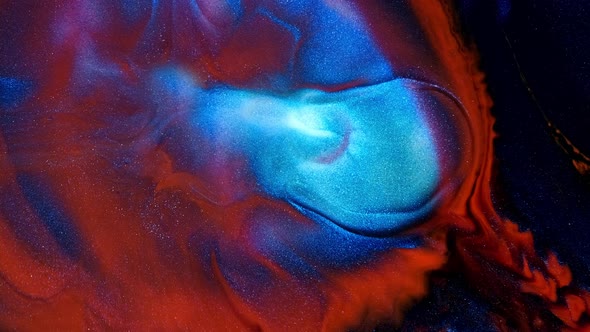 Red Blue Abstract Liquid Marble Texture Fluid Art