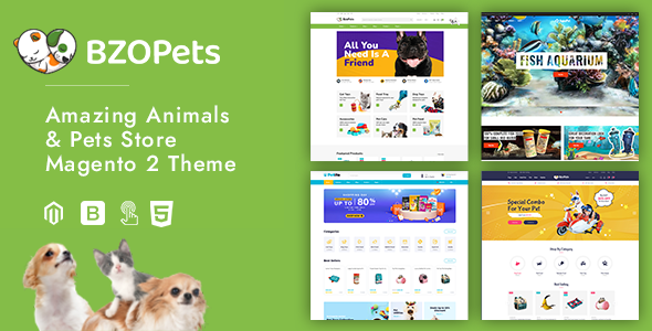 BzoPets - eCommerce Animals & Pets Store Magento 2 Theme