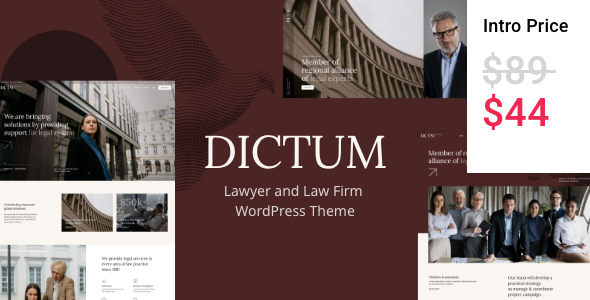 Dictum – Lawyer and Law Firm WordPress Theme – 1 Sold!