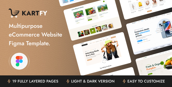 Kartfy – Multipurpose eCommerce Website Figma Template – 0 Sold!