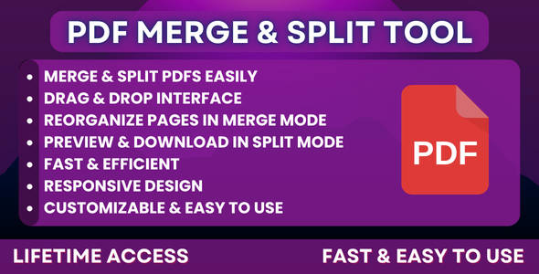 PDF Merge & Split Tool – Merge and Split PDF Files Easily